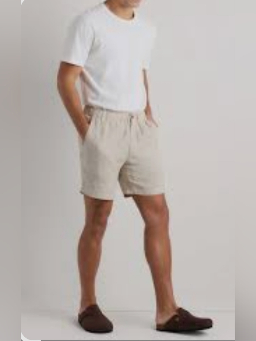 Quince European Linen Drawstring Beach Shorts.  Men's L NWT